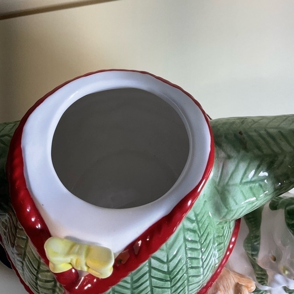 Fitz And Floyd Omnibus 1993 Snowman Pitcher Trumpet Christmas Tree Teddy Bear - Picture 7 of 10